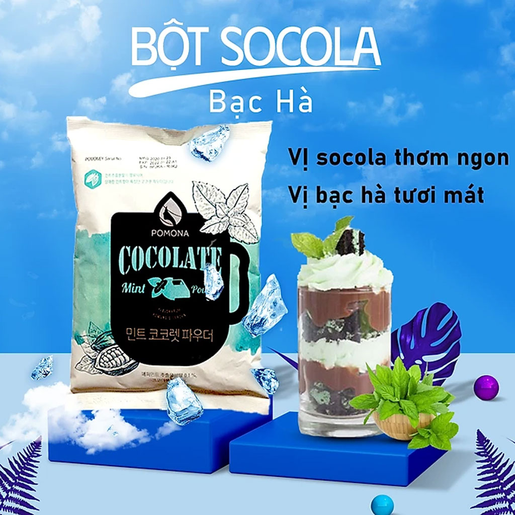 Bột Socola Bạc Hà POMONA Mint Chocolate Powder 800gr