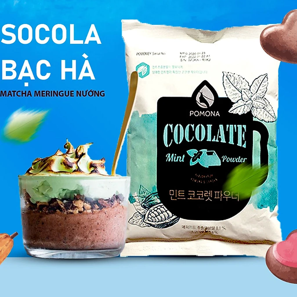 Bột Socola Bạc Hà POMONA Mint Chocolate Powder 800gr