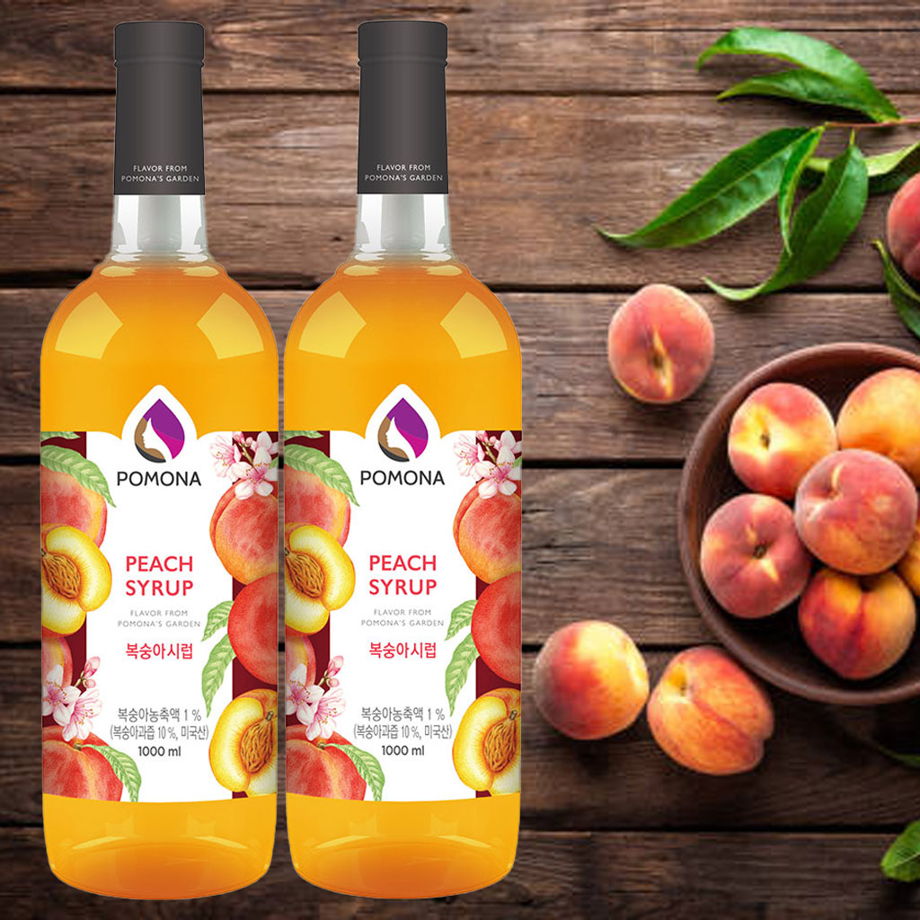Sirô Đào Pomona Peach Syrup 1 lít