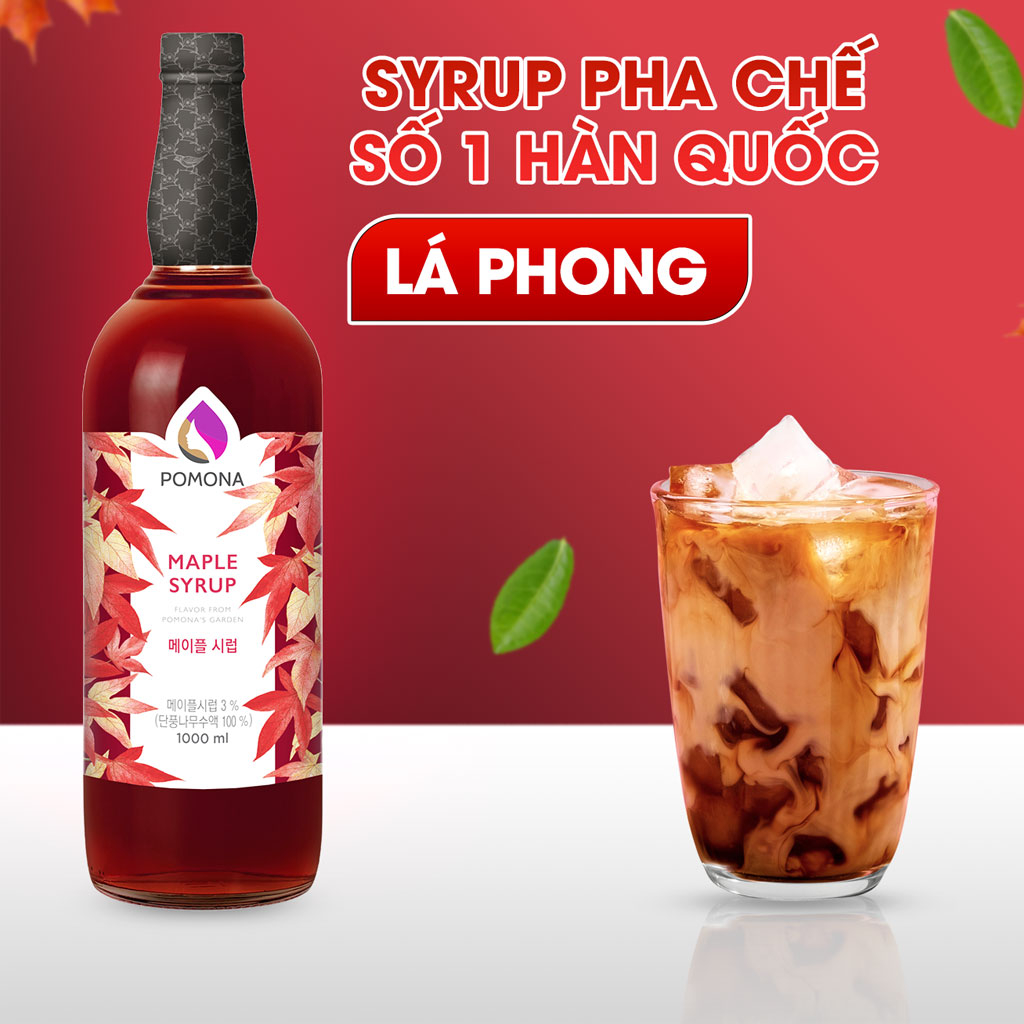 Sirô Lá Phong Pomona Maple Syrup 1 lít
