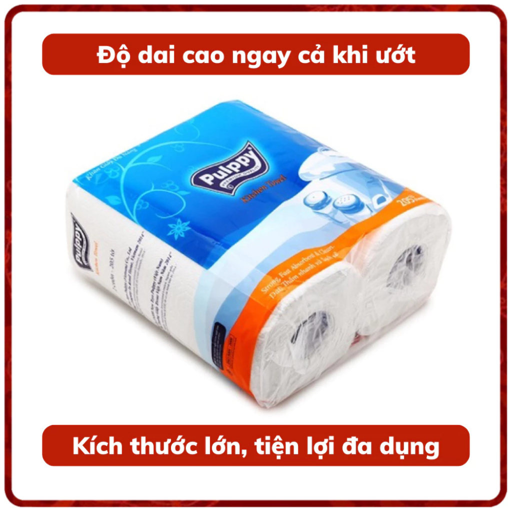 Khăn Giấy Đa Năng Pulppy xanh