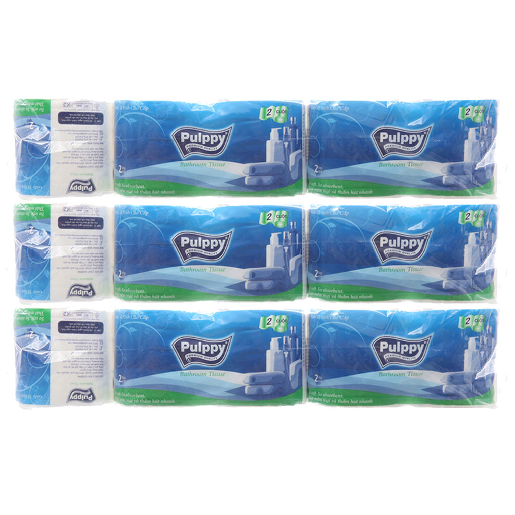 Giấy vệ sinh Pulppy 2 lớp lốc 10 cuộn 