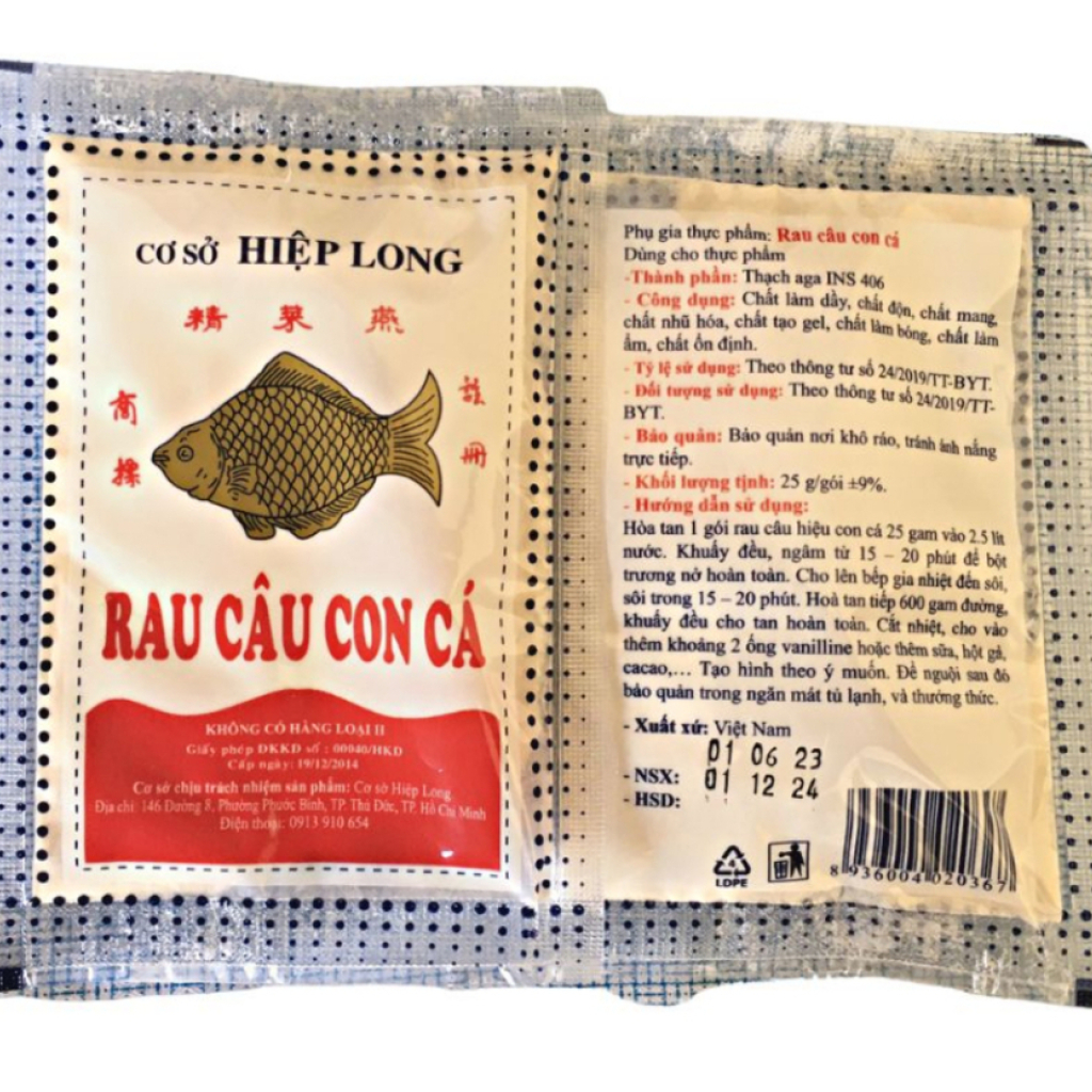 Bột Rau Câu Con Cá giòn Hiệp Long 25gr