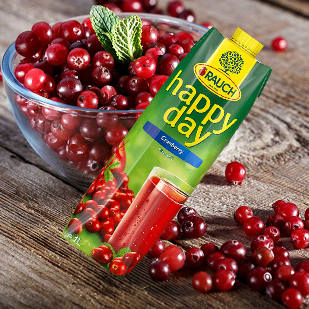 Nước ép Nam Việt Quất Rauch Happy Day Cranberry 1L