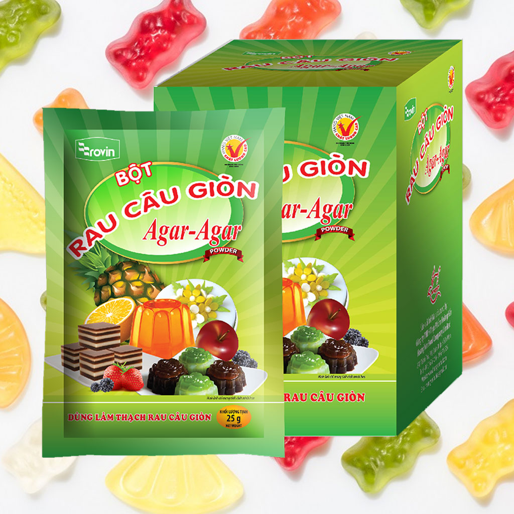 Bột rau câu giòn Agar Rovin 25g