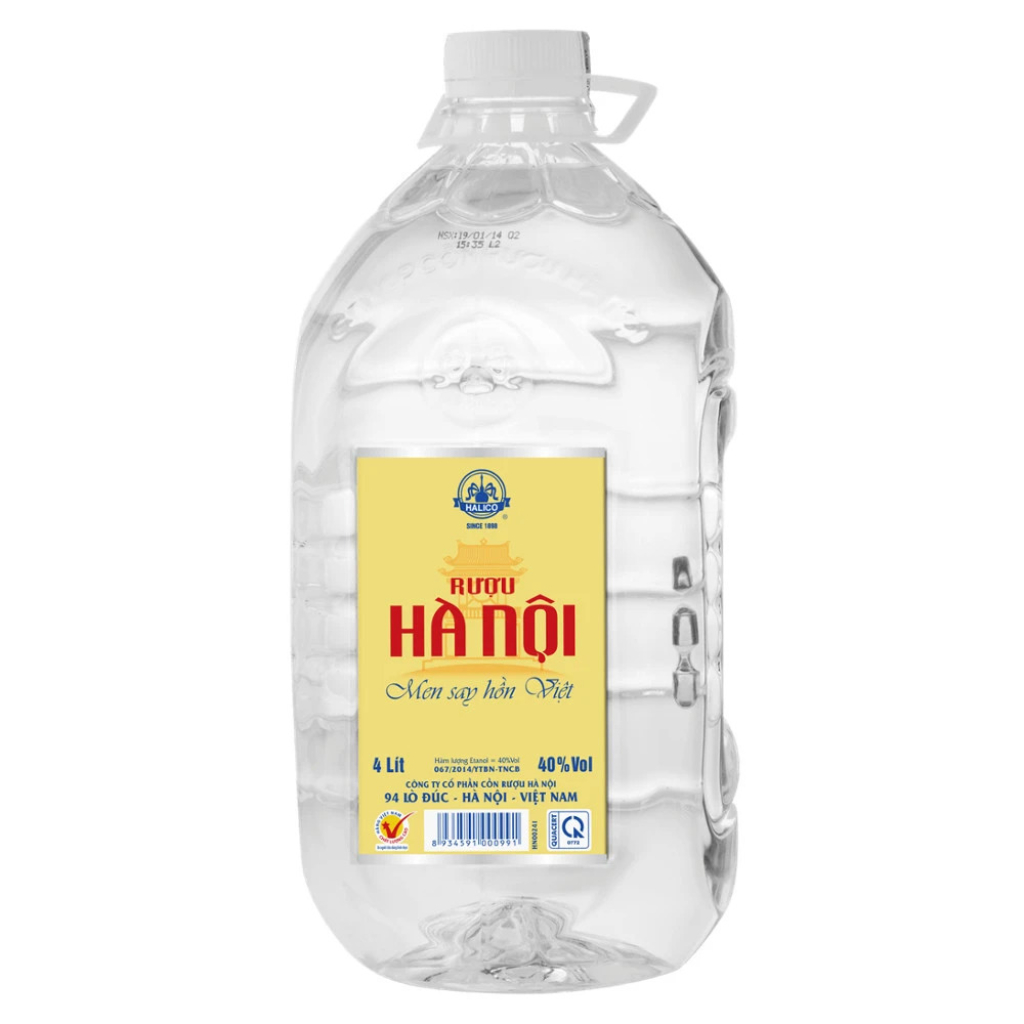 Rượu Hà Nội 40% can 4 lít