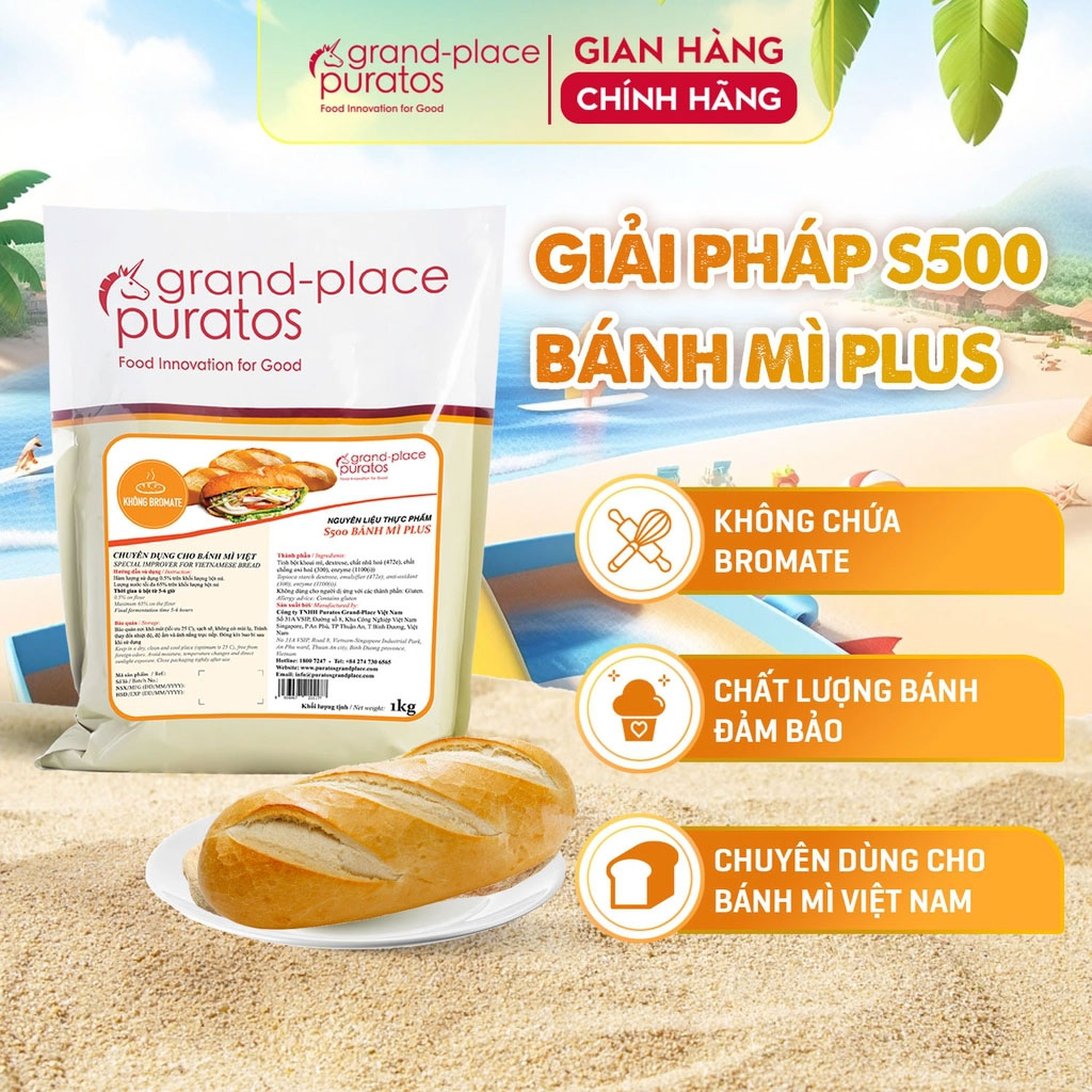 Phụ gia bánh mì S500 Puratos 1kg