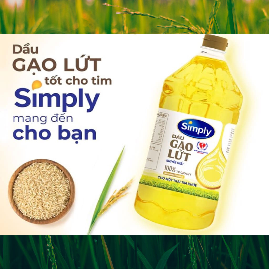Dầu gạo lứt nguyên chất Simply 2 lít