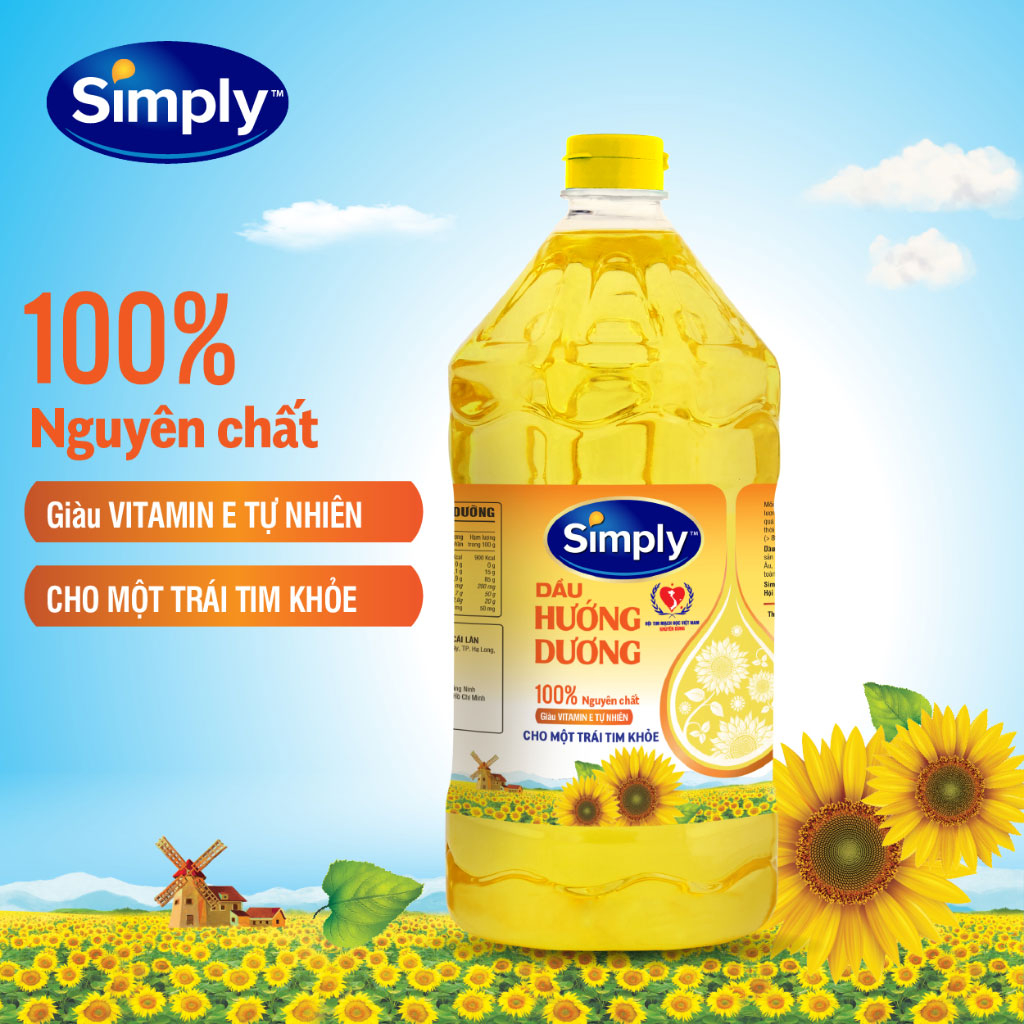 Dầu hướng dương Simply 2 lít