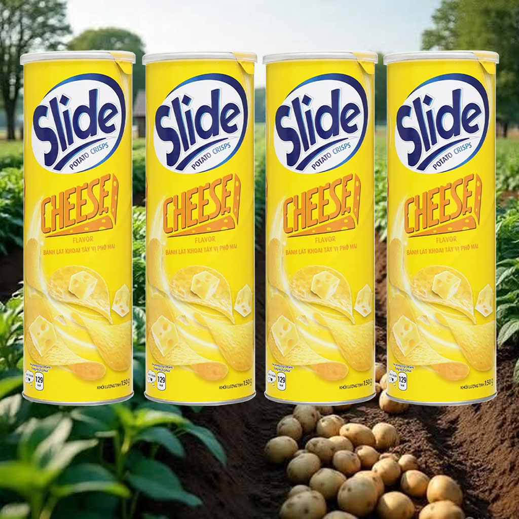 Khoai Tây Chiên Vị Phô Mai Slide Potato Crisps 150gr