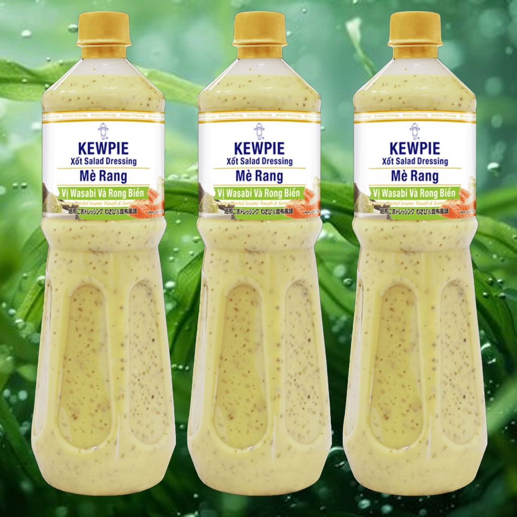 Nước xốt mè rang vị Wasabi và rong biển Kewpie 1 lít