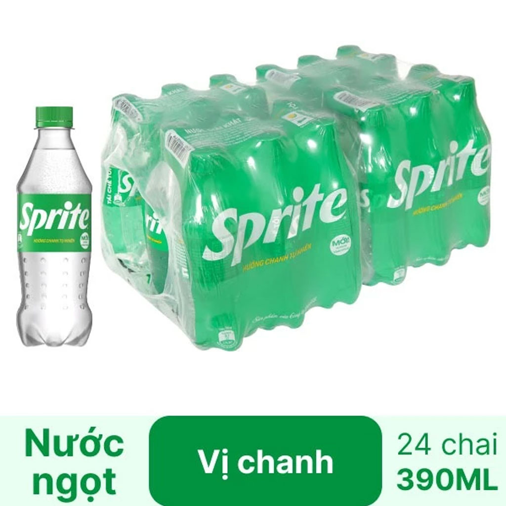 Nước ngọt Sprite 24 chai 390ml