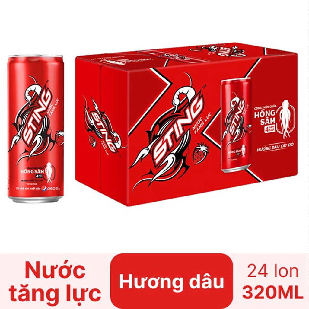 Nước tăng lực Sting hương dâu 330ml