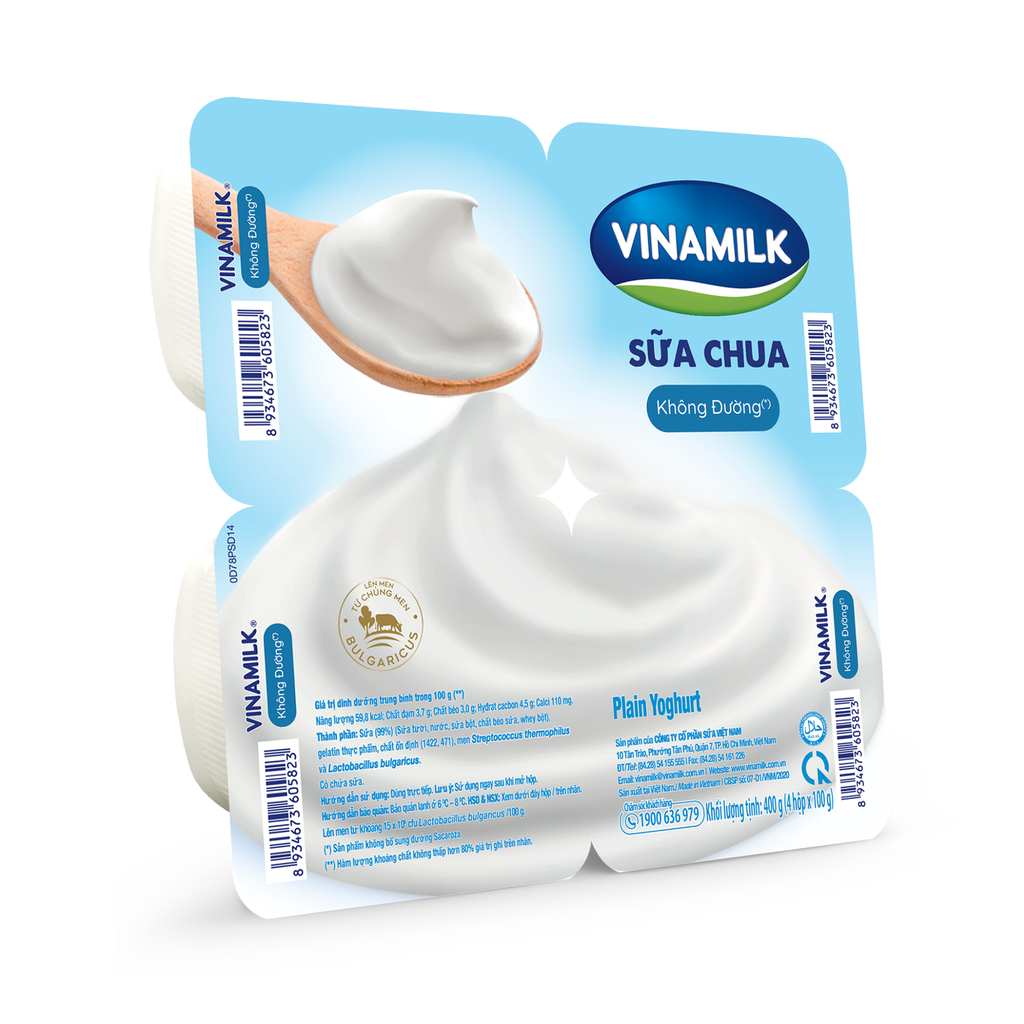 Sữa chua không đường Vinamilk 100g
