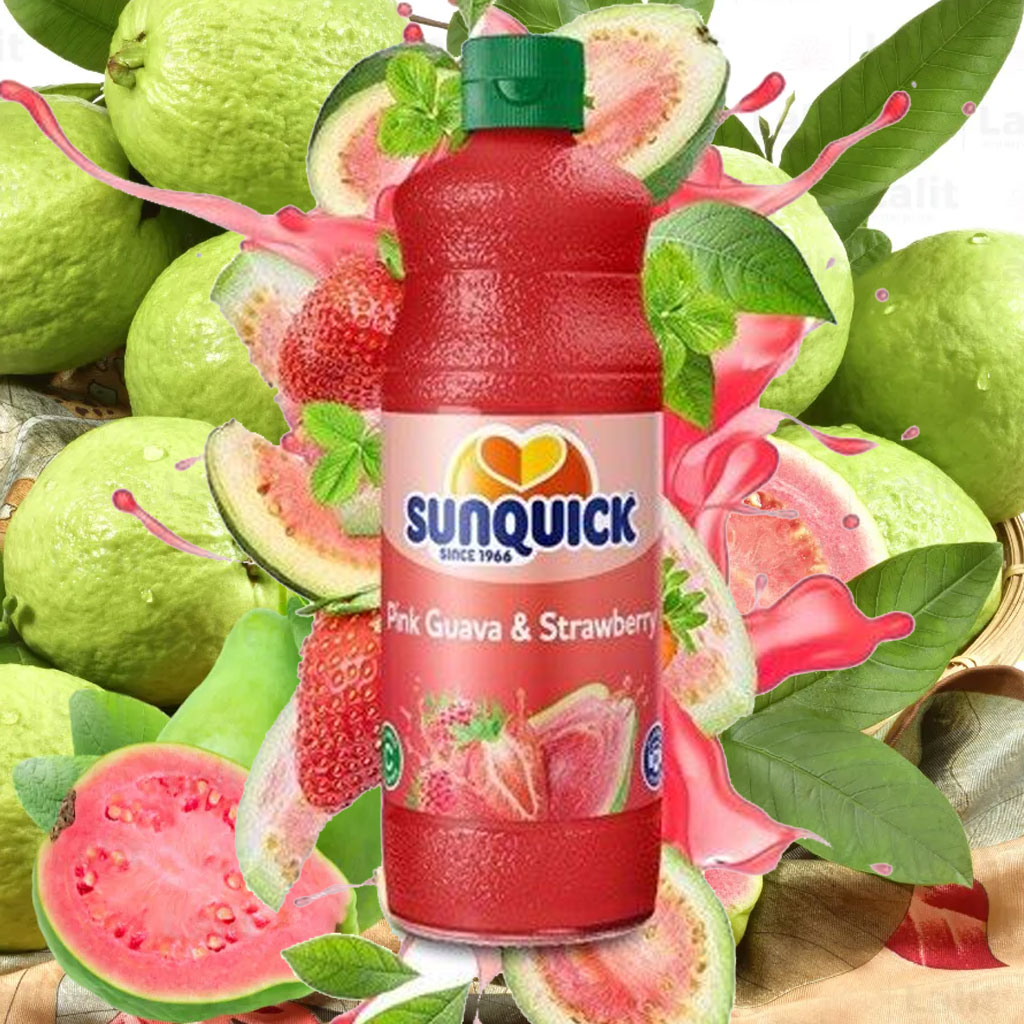 Nước Ép Cô Đặc Ổi và Dâu Sunquick 700ml