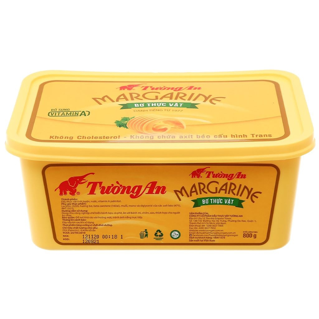 Bơ thực vật Tường An hộp 800g