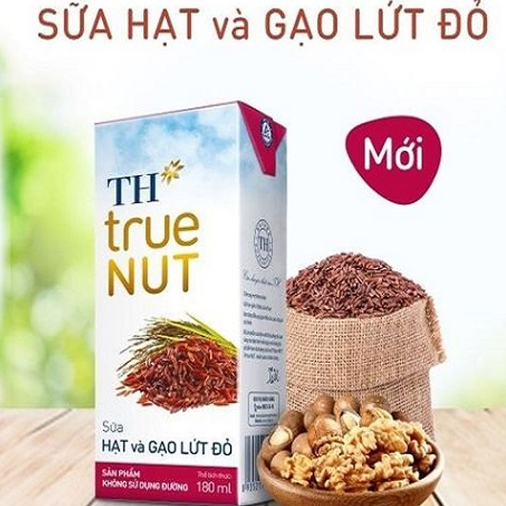 Sữa hạt và gạo lứt đỏ TH True Nut 180ml