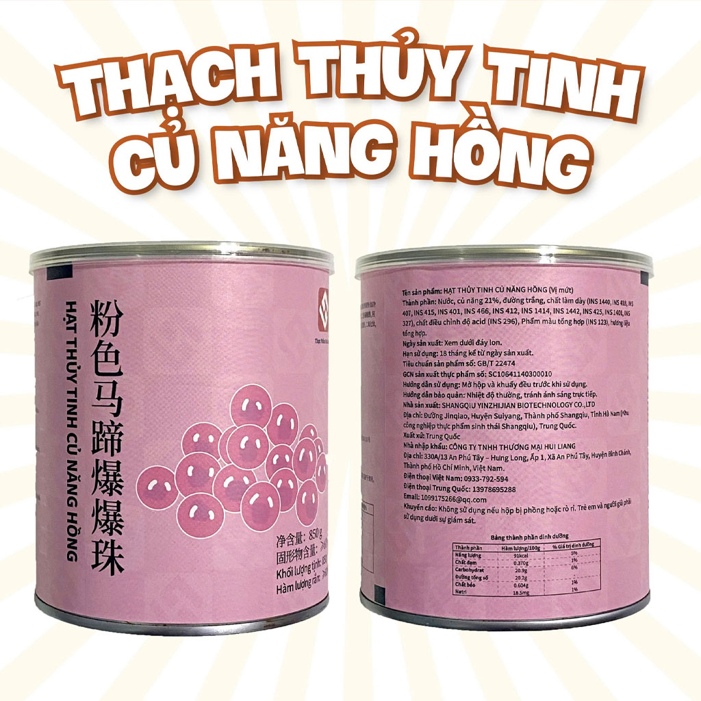 Thạch Nổ Củ Năng 850g