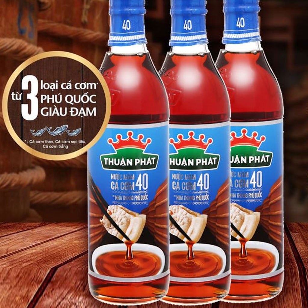 Nước mắm cá cơm Thuận Phát 40 độ đạm 490ml