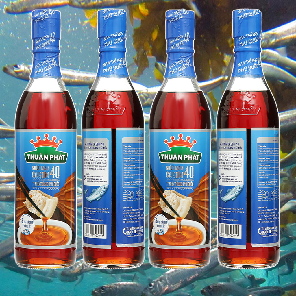 Nước mắm cá cơm Thuận Phát 40 độ đạm 490ml