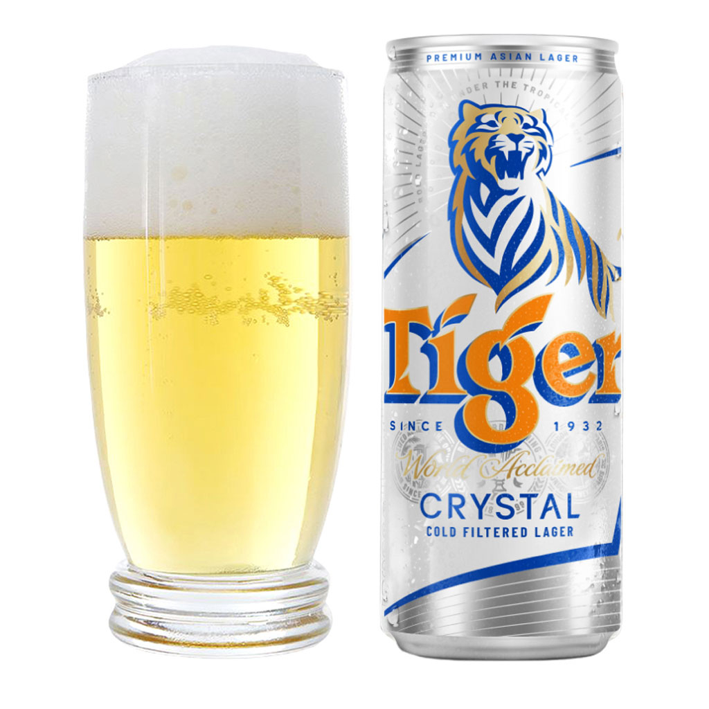 Bia bạc Tiger Crystal thùng 24 lon 330ml