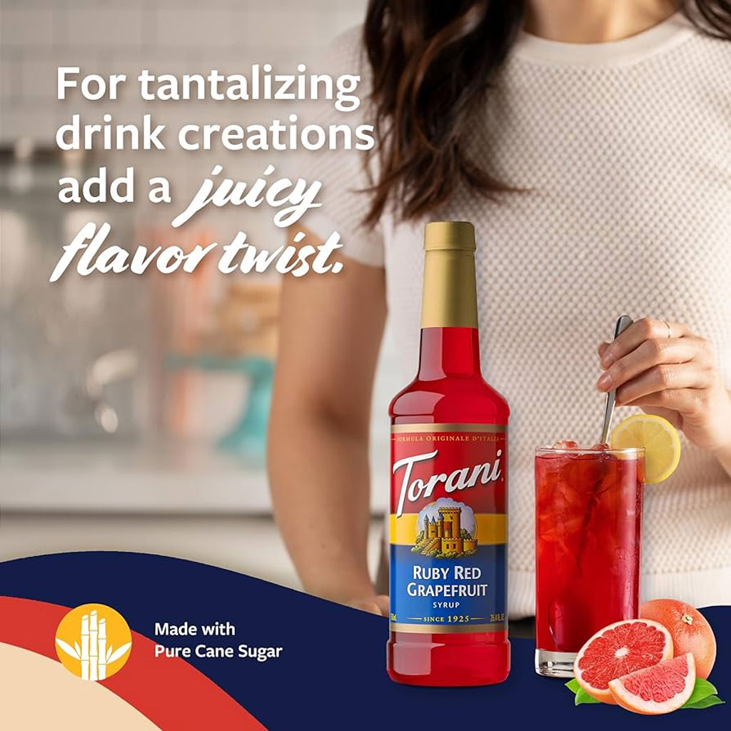 Siro Bưởi Hồng Torani Ruby Red Grapefruit Syrup 750ml