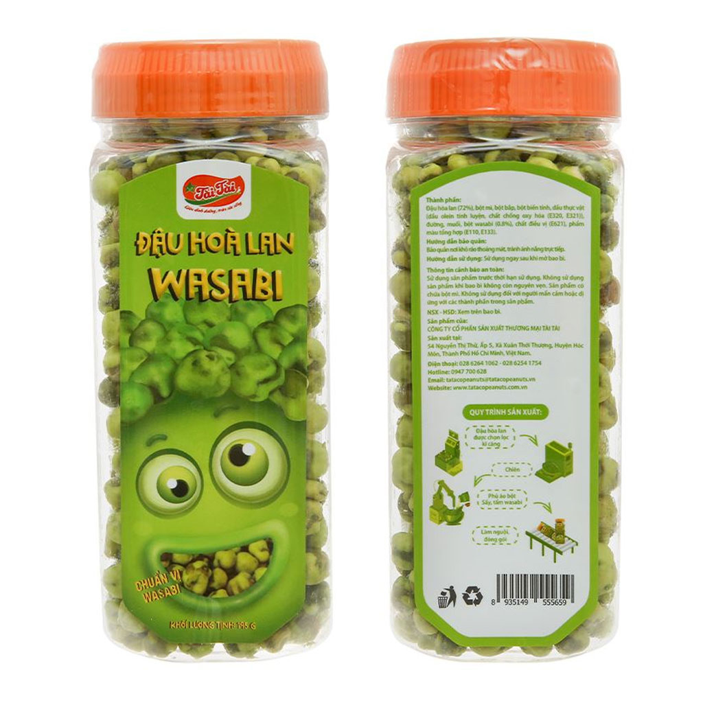 Đậu hà lan wasabi Tài Tài 195g