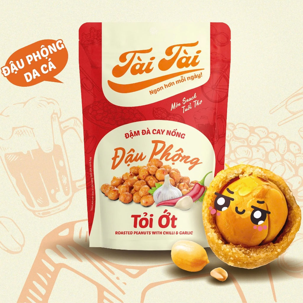 Đậu phộng tỏi ớt Tài Tài 70g