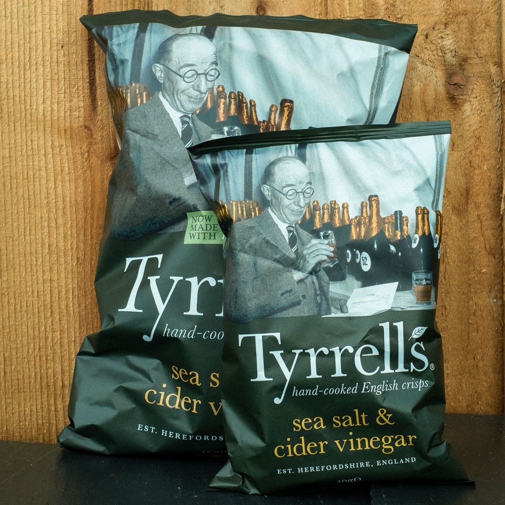 Khoai tây chiên chua mặn Tyrrells 150g F119177