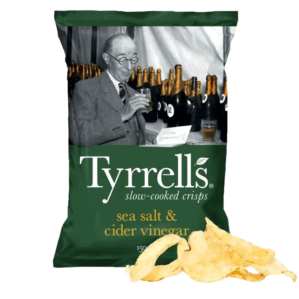 Khoai tây chiên chua mặn Tyrrells 150g F119177