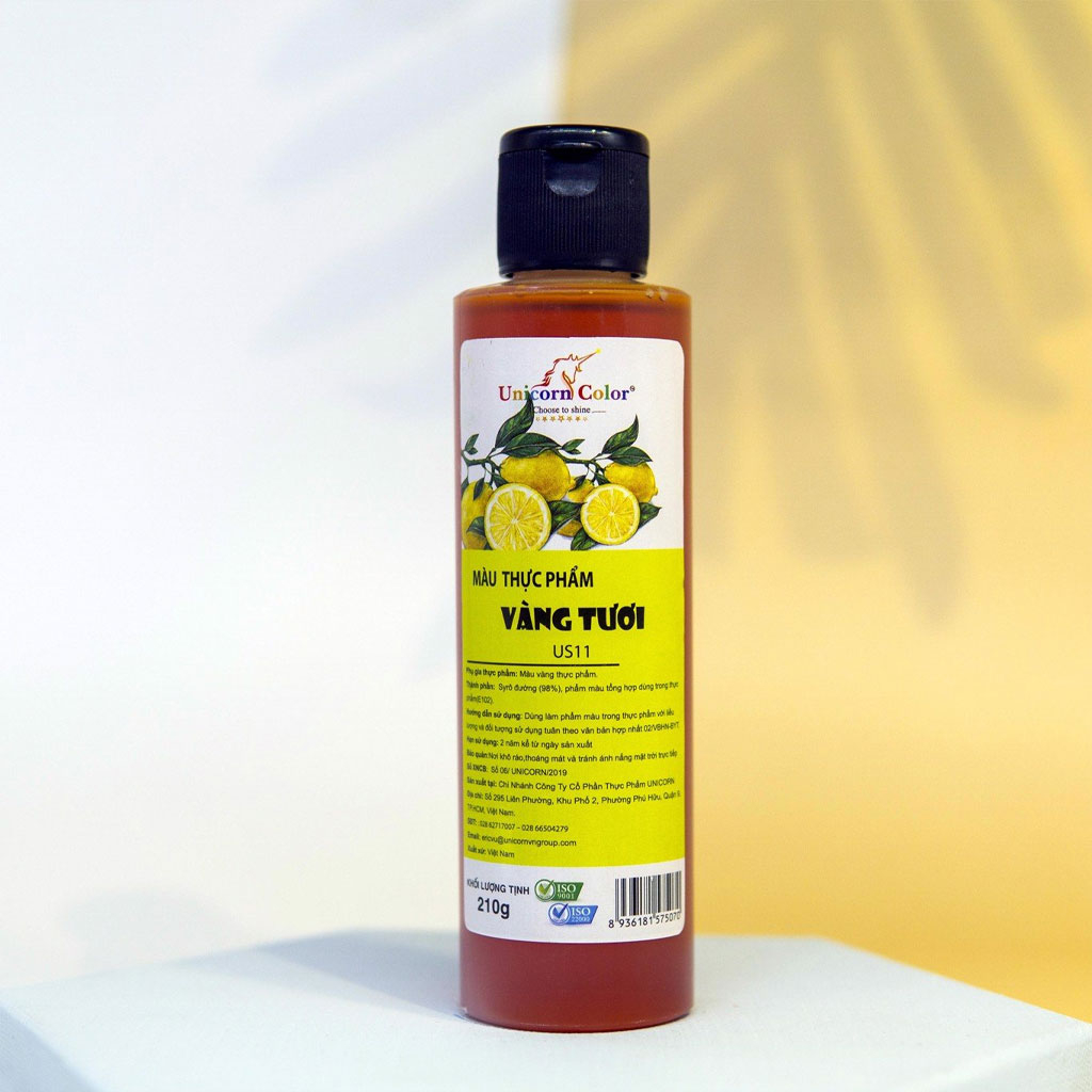 Màu thực phẩm vàng tươi Unicorn 210gr