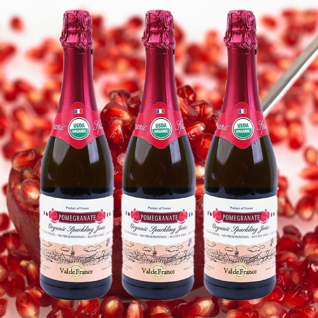 Nước Ép Trái Cây Có Gas Organic Hương Lựu Valde France 750ml