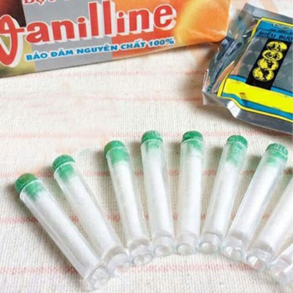 Bột thơm Vanilline Con Bươm Bướm hộp giấy 100 ống