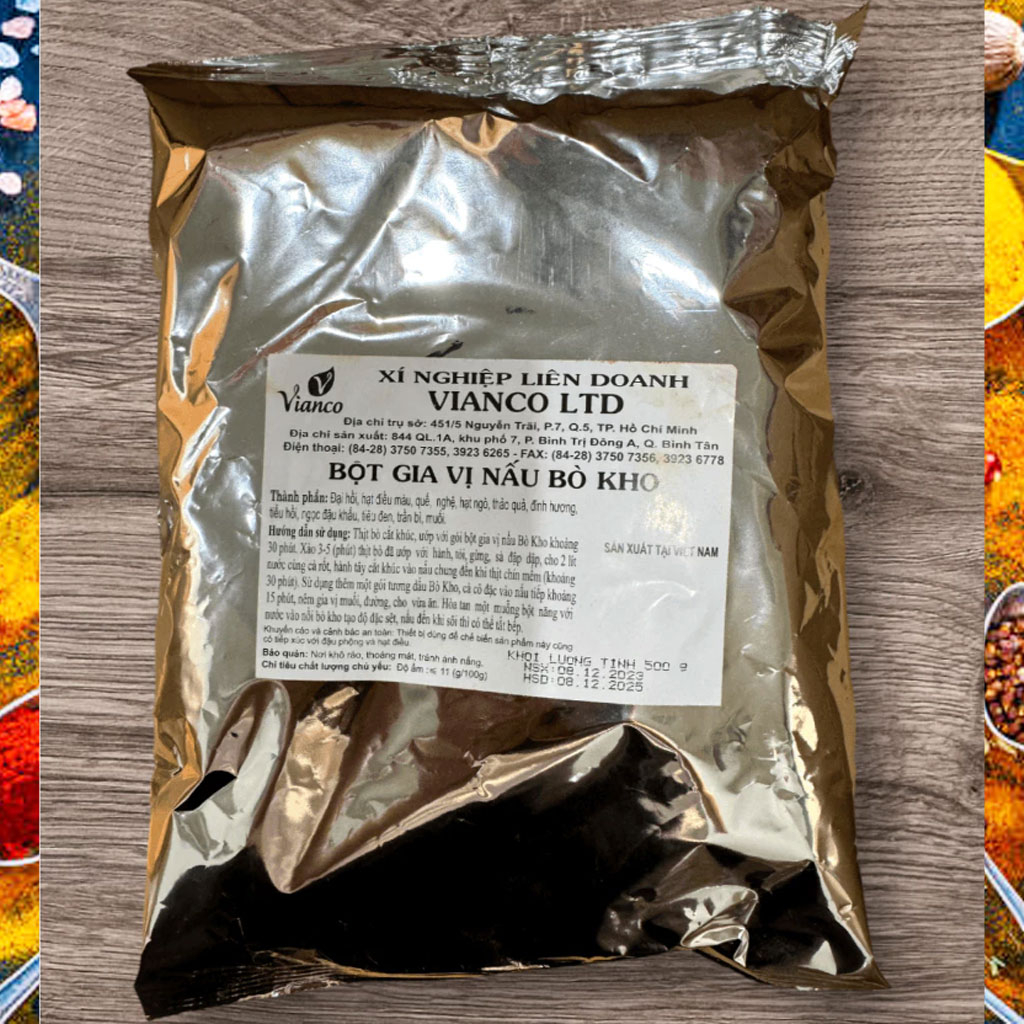 Bột Gia Vị Nấu Bò Kho Vianco 500gr