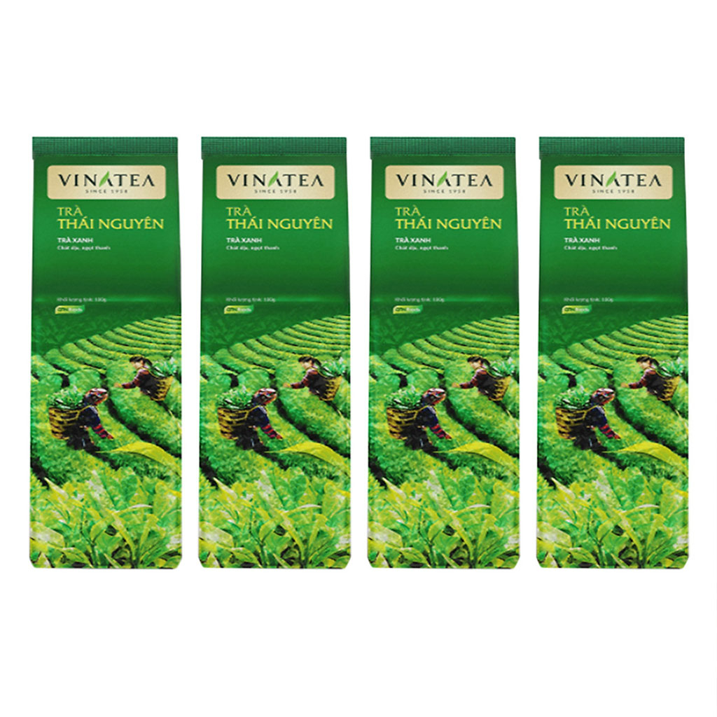 Trà xanh Thái Nguyên sợi rời túi HCk Vinatea 100g 