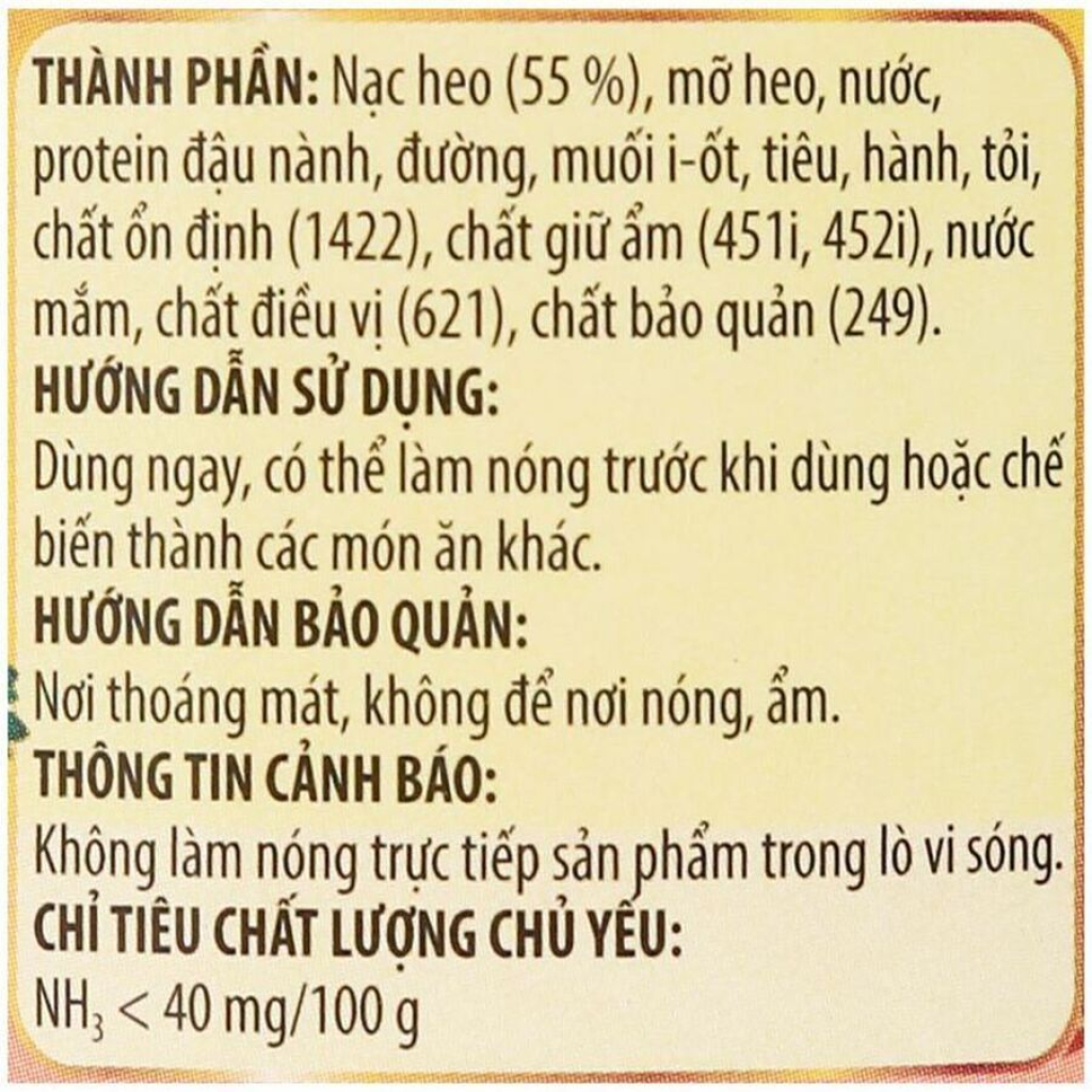 Heo hai lát Vissan 150g