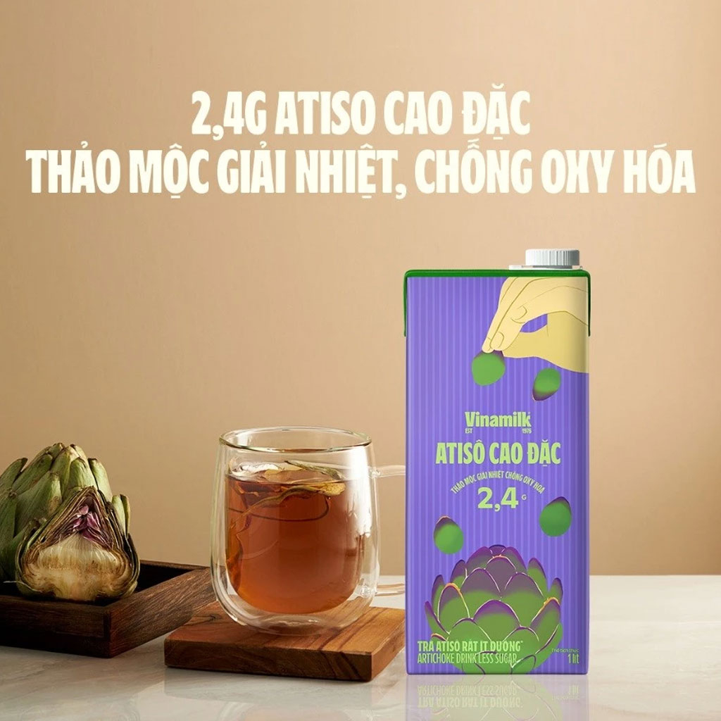 Trà Atiso cao đặc ít đường Vinamilk 1lít