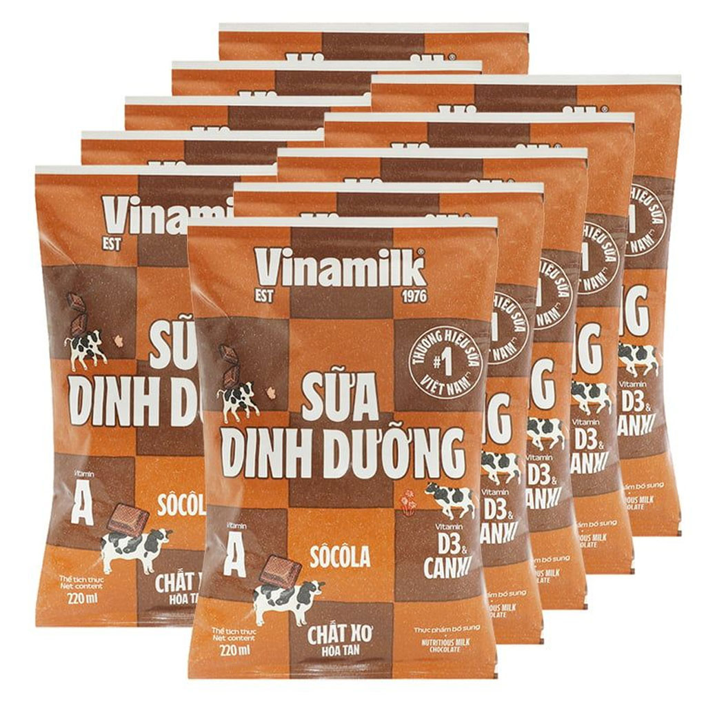 Sữa dinh dưỡng socola Vinamilk 220ml