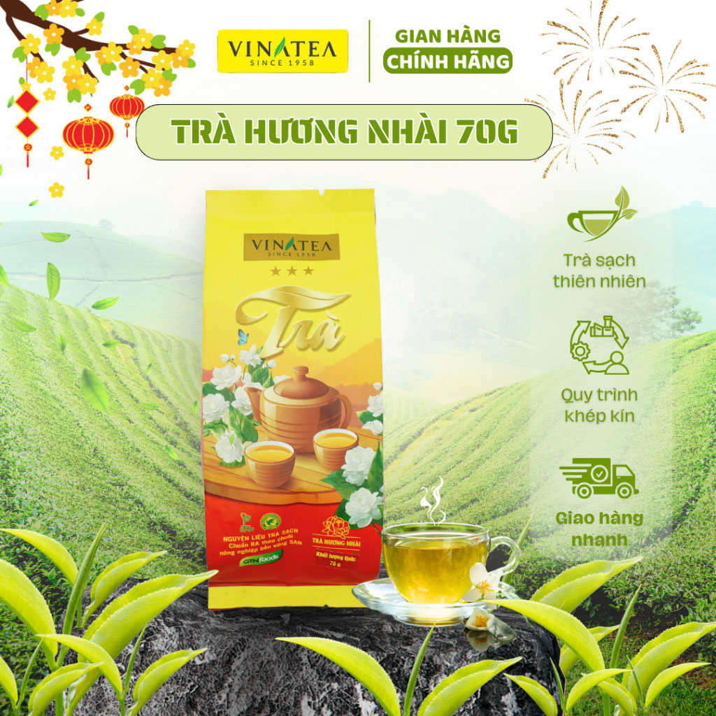 Trà xanh hương nhài Vinatea 70g