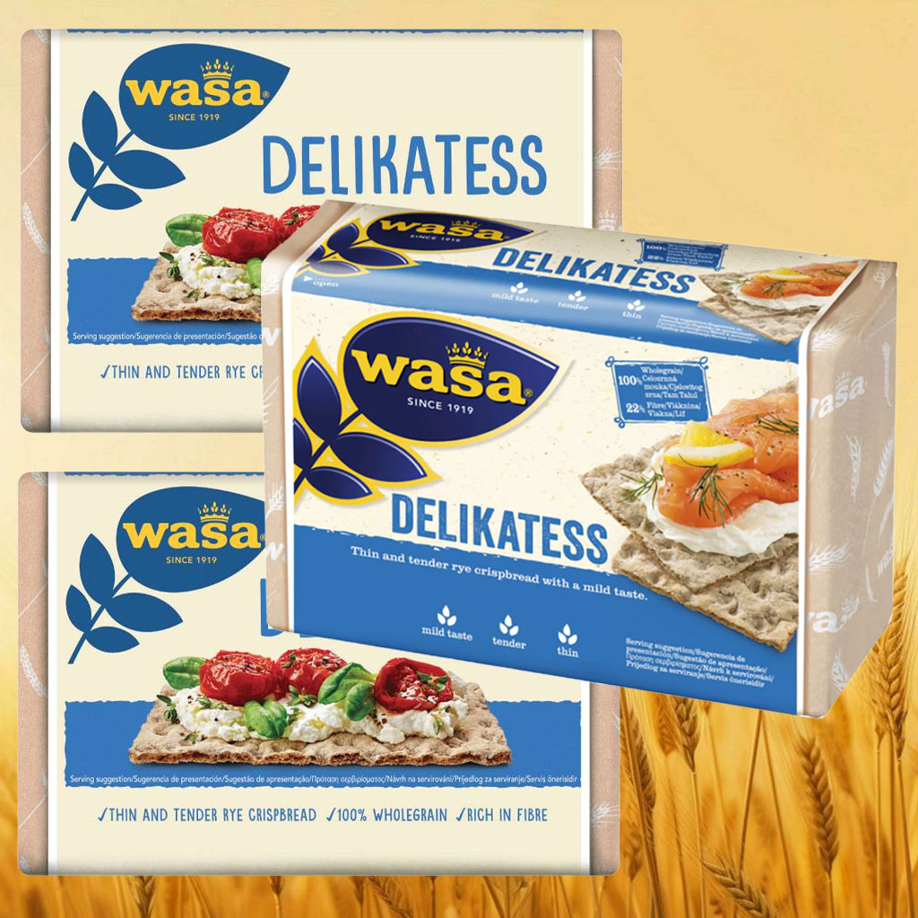 Bánh lúa mạch nguyên hạt Wasa Delikatess 270g F122889