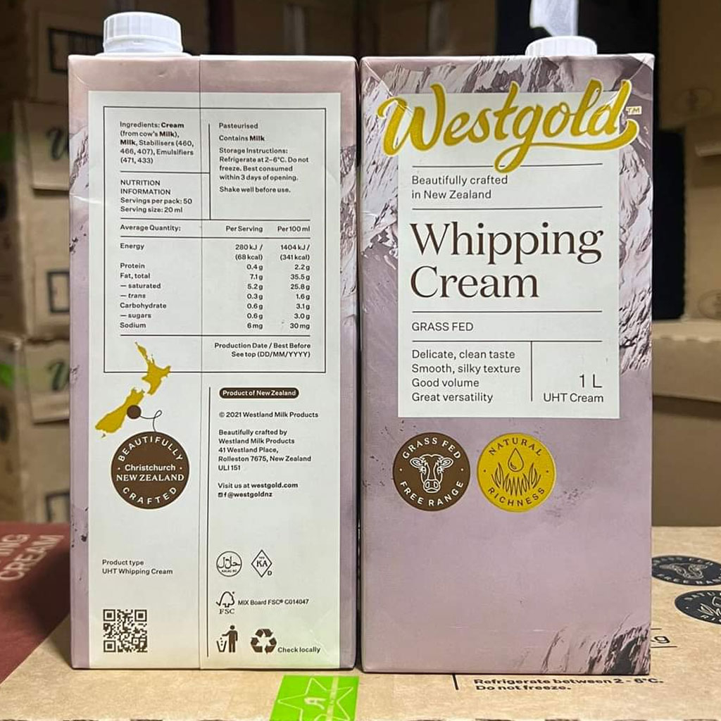 Kem đánh tiệt trùng Westgold Whipping Cream 1L F123032