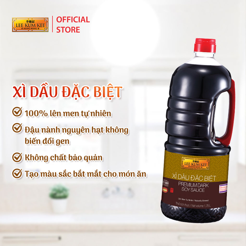Xì dầu đặc biệt LKK Premium Dark Soy Sauce 1.75L