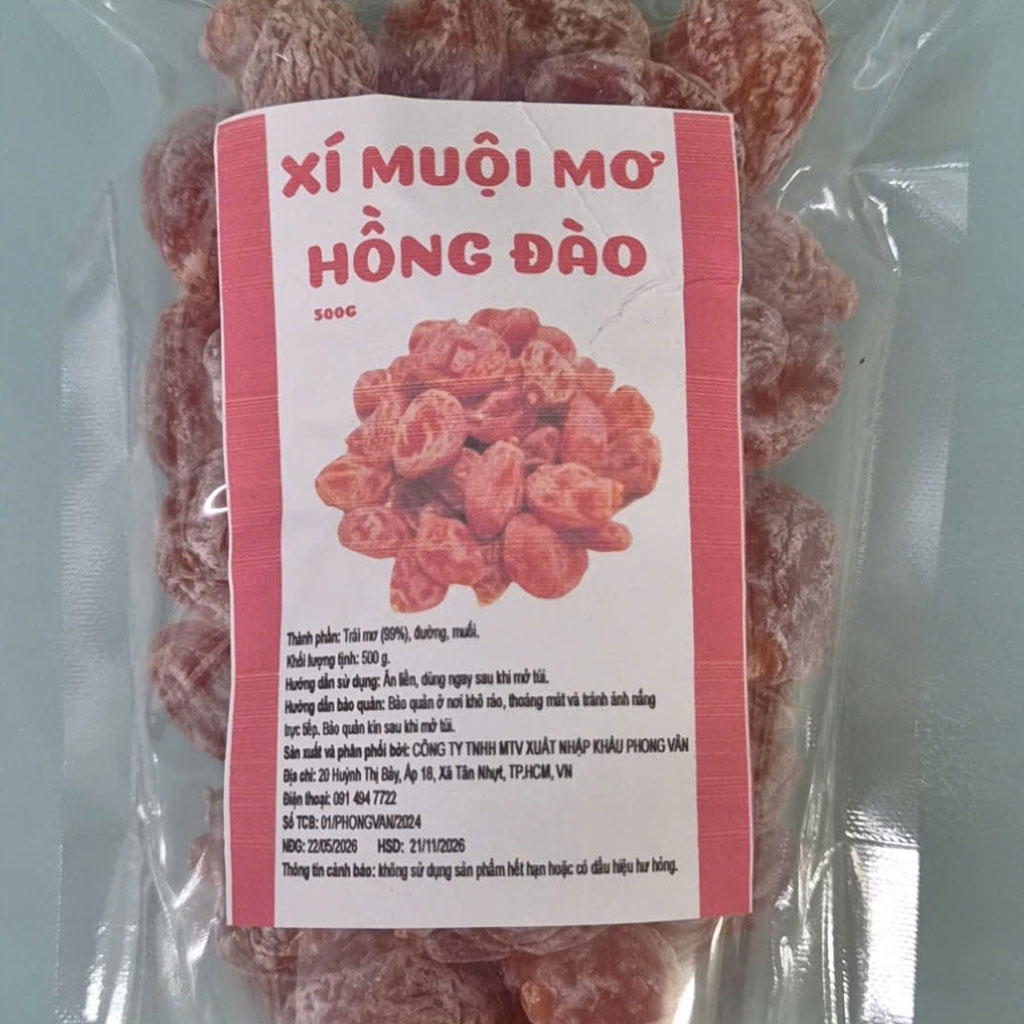 Xí muội mơ hồng đào 500g