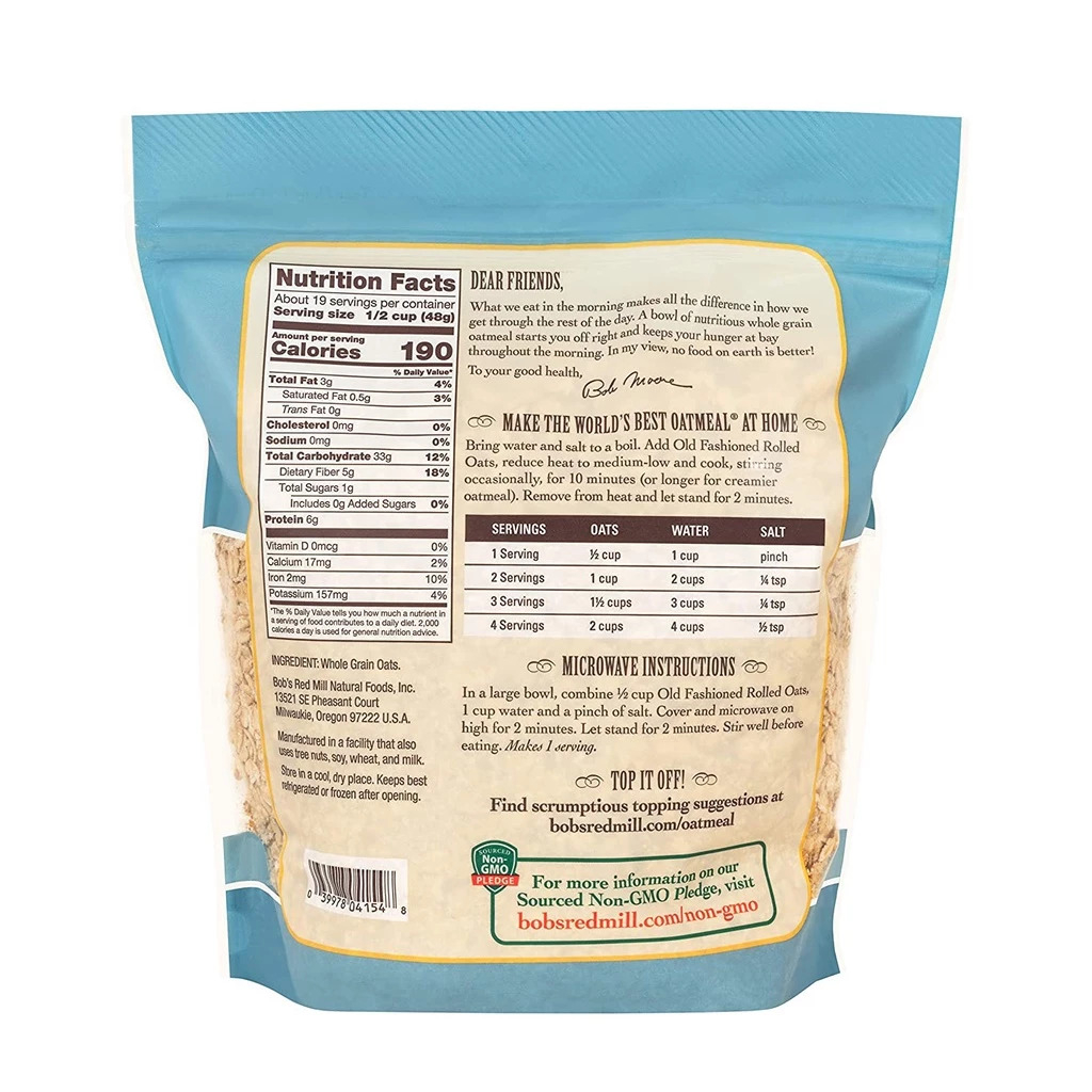 Yến mạch cán dày Bob's Red Mill Extra Thick Rolled Oats 907g
