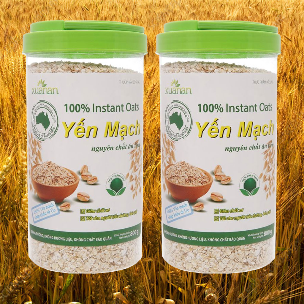 Yến mạch nguyên chất ăn liền Xuân An 800g