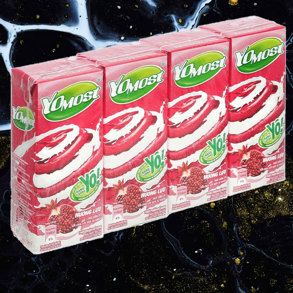 Sữa chua lên men tự nhiên vị lựu YoMost 170ml
