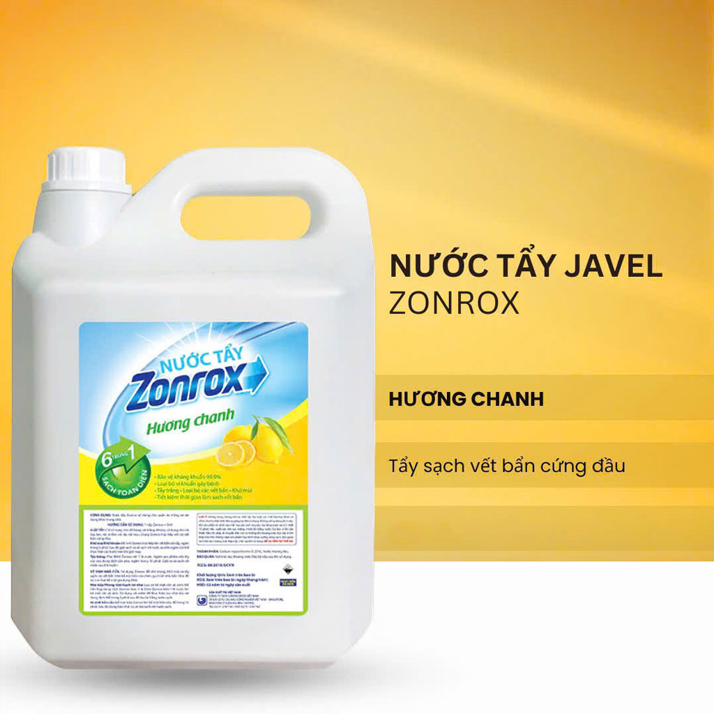 Nước tẩy Zonrox can 5 lít