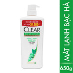 Dầu gội Clear bạc hà 650ml Dầu gội Clear bạc hà 650ml