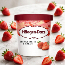 Kem dâu tây Häagen-Dazs Strawberries & Cream 473ml F118926