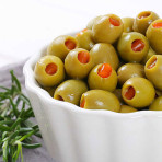 Trái ô liu nhân ớt Latino Bella Chilli Stuffed Olives 235g F122118 Trái ô liu nhân ớt Latino Bella Chilli Stuffed Olives 235g F122118
